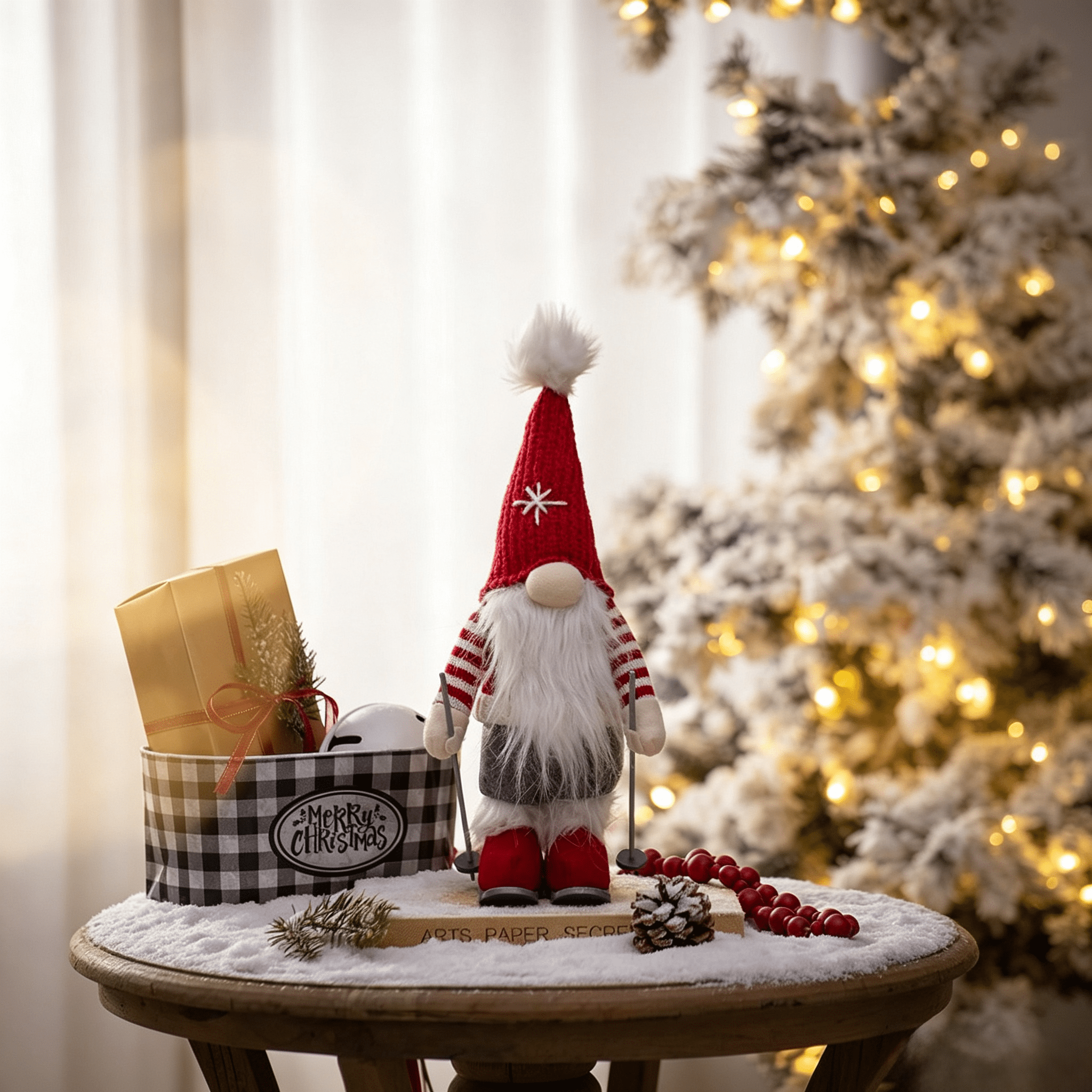Christmas Gnomes Decorations, Christmas Table Home Ornaments for Holiday Party Gifts