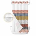thumbnail image 2 of Boho Geometric No Hook Shower Curtain Waterproof, Bathroom Curtains with Snap in Liners and See Through Top Window, Bohemian Stripes Aztec Tribe Vintage Hotel Style Bathtub Curtains Shower 54"Wx78"L, 2 of 8