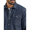thumbnail image 4 of Wrangler® Men's and Big Men's Slim Fit Long Sleeve Woven Shirt, Sizes S-5XL, 4 of 4