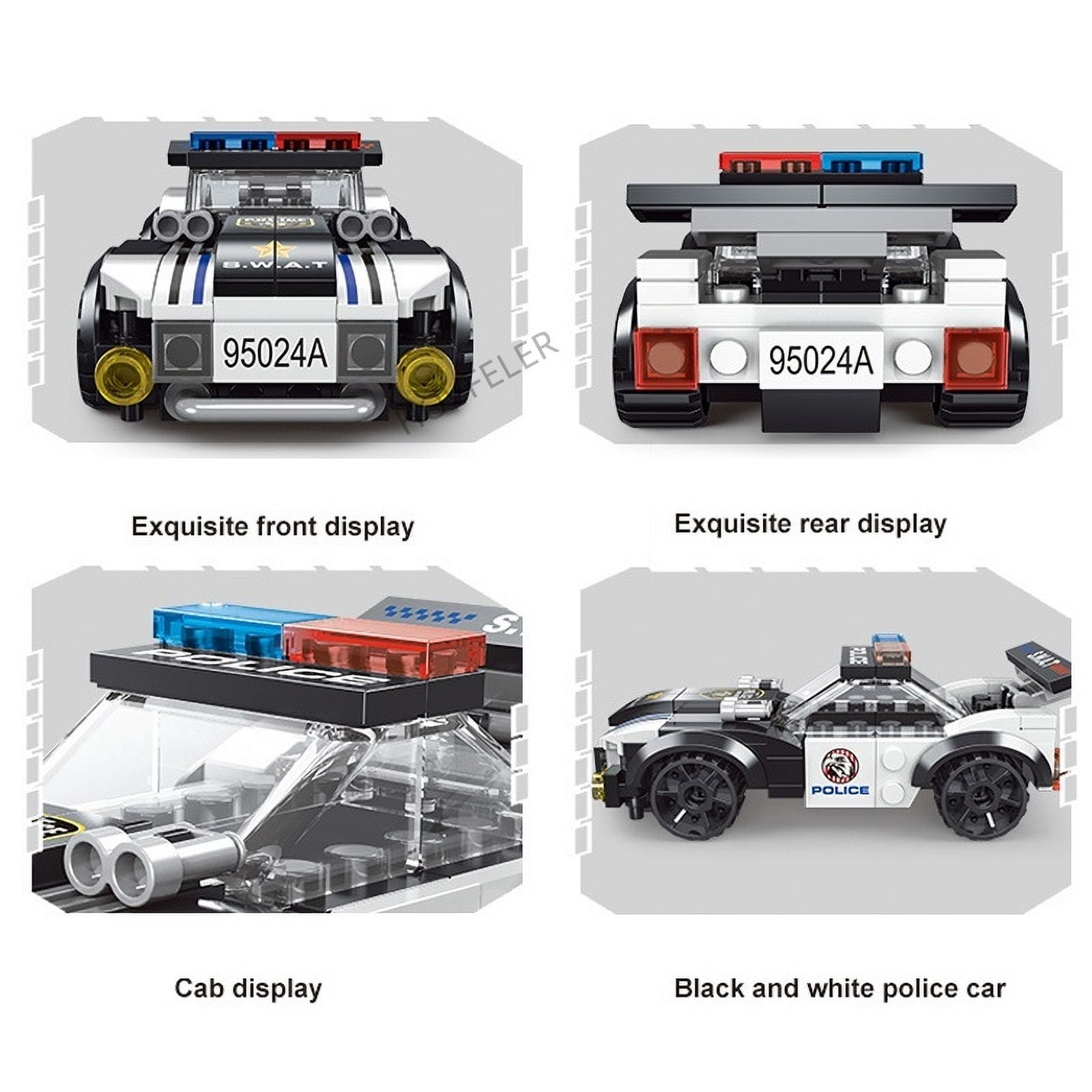 Super Police City Plane Dual-Rotor Helicopter Famous Car SWAT Building Blocks DIY MOC Classic Model Bricks for Children Kits