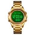 thumbnail image 2 of SKMEI Muslim Digital Watch for Prayer Qibla Compass Hijri Calendar Quran Bookmark City Selection Function Date Week Alarm Backlight 3ATM Waterproof Men Azan Watches Islamic Wristband Men's Gifts, 2 of 8
