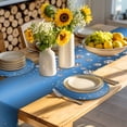 thumbnail image 4 of Modern Blue Round 15 Inch Placemats Set of 6, Abstract Diamond Luxury Gradient HeatResistant Non Slip Place Mats for Dining Table, Wipeable Braided Kitchen Table Mats for Housewarming, 4 of 9
