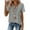 Summer Tops Gray, variant on Womens Cotton Linen Summer Tops, Short Sleeve Shirts for Women Casual Vintage Solid Color Lace Patchwork Notch V Neck Dressy Blouses