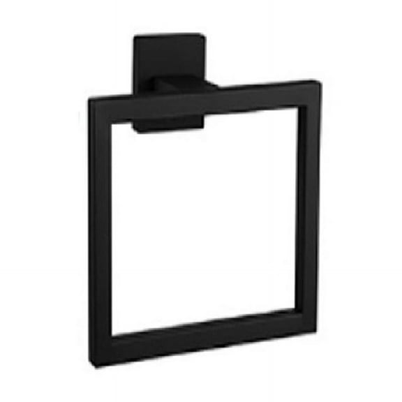 Stainless Steel Square Towel Ring Bathroom Rack Towel Rack Hook Bathroom Hardware Storage Accessories 16x13mm Black
