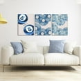 thumbnail image 3 of Trendy Blue Wall Art Set of 3, Preppy Navy Blue Wall Decor, Coquette Disco Lucky Me 8 Ball Poster Canvas Prints Aesthetic Pictures for Teen Girls Bedroom Living Room Dorm, 3 of 6