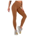 thumbnail image 2 of Leggings for Women Ribbed Fitness Seamless High Waist Tights Suitable Gym Running Soft Stretchy Yoga Pants, 2 of 5