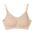 thumbnail image 4 of Vedolay Plus Size Lingerie Pure Comfort Bralette with Smoothing Fit, Wireless Bra, No-Roll Lightweight T-Shirt Bra for Everyday Wear,Beige S, 4 of 5