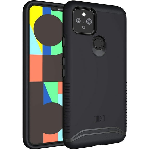 TUDIA Merge Pixel 4a 5G Case 2020 Dual Layer Military Grade Drop Protection - Matte Black
