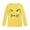 Yellow, variant on Toddler Boys Long Sleeve Solid Color Kitten Printed T-Shirt Top ,2-3T