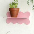 thumbnail image 4 of Wooden Wavy Storage Rack Wall Shelf Home Decoration Pink, 4 of 5