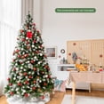 thumbnail image 2 of Gymax 7.5 FT Pre-lit Snow Sprayed Christmas Tree Artificial Xmas Tree w/ 8 Lighting Modes, 2 of 10