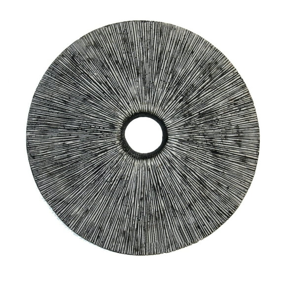 Sandstone Ribbed Round Wall Decor Middle Hole 30" X 2.2" - Pack Of 2