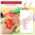 thumbnail image 2 of Llavero Mini Taza Uxcell, 2Pcs Llavero Mini Vaso Soporte para Bálsamo Labial Encantador para Bolsos de Mujeres Mochila, Rosa, Blanco Mariposa, 2 of 7