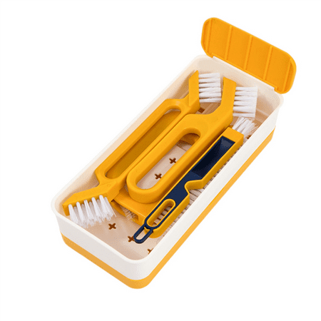 

Hand-Held Groove SpaceTile Joint Scrub Brush Kit Deep Detail Clean for Window Doors Track SpaceCleaning Tools(Yellow)