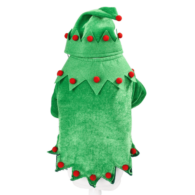 Disfraz de Navidad Adepaton para gato y perro conjunto capa con estrellas y pompones sombrero Santa