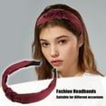 thumbnail image 2 of Unique Bargains Satin Knot Headband Hairband for Women 1.2 Inch Wide Wine Red, 2 of 7