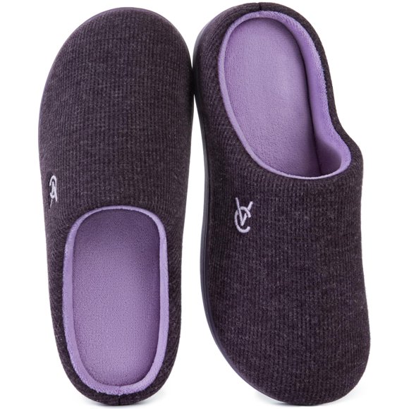 Zapatillas VeraCosy de espuma viscoelástica de punto suave en dos tonos para mujer