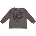 thumbnail image 3 of Inktastic I Love My Auntie in Black Chalk Heart Boys or Girls Long Sleeve Toddler T-Shirt, 3 of 5