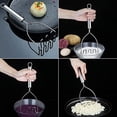 thumbnail image 5 of (9,6 pulgadas) Machacador de patatas, Acero inoxidable resistente Machacador de patatas de metal con pulido de espejo, utensilio para machacador de patatas, machacador de patatas de mano, puré de fru, 5 of 5