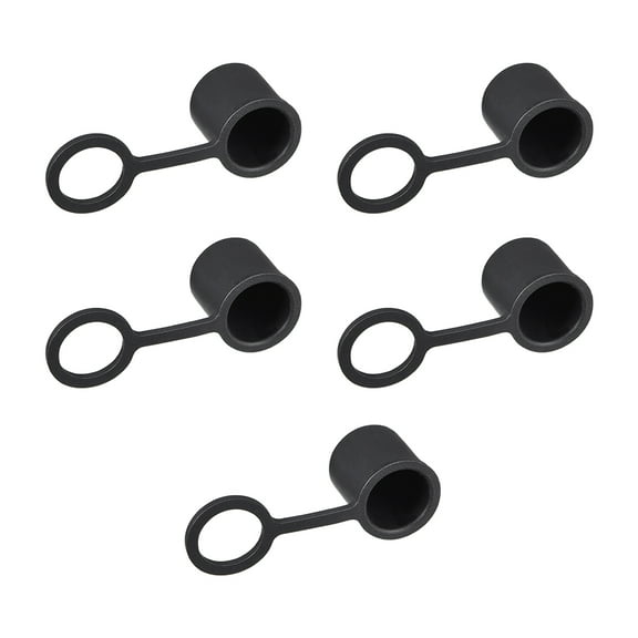 Unique Bargains Silicone BNC-B Anti-Dust Stopper Cap Cover for Female Jack Black 5 pcs