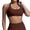 Brown, variant on Bras for Women Bra Women Workout Bras Medium Low Support Seamless Open Back Gym Padded Yoga Crop Top for Wear Clear L