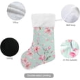 thumbnail image 3 of Coolnut 17.7 Inch Christmas Stockings, 1 PCS Pink Flowers Presonalized Large Stocking Sock for Family Holiday Xmas Party Decorations, 3 of 7