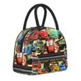 thumbnail image 3 of Bolsa de almuerzo portátil con aislamiento de Cars Lightning Mcqueen, bolsa de mano térmica con bolsillo frontal para hombres, mujeres y adolescentes, 3 of 7