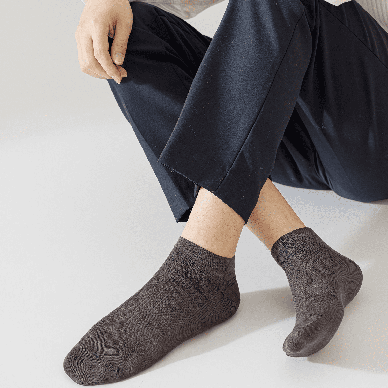 Sookeceks 6 Pairs Thin Ankle Socks for Men Breathable Mulberry Silk Socks Mesh Low Cut Soft Casual Socks Size 7-11