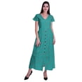 thumbnail image 2 of Moomaya Robe Longue Maxi pour Femmes à Manches Courtes, Robe Formelle/décontractée avec Poches P-TTG, 2 of 6
