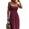 thumbnail image 3 of Off Shoulder Women Elastic Slim Long Wide Leg Jumpsuits, 3 of 5
