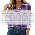 thumbnail image 3 of Yertdoel Flannel Shirt Women Long Sleeve Plaid Lapel Open Front Button Down Shirts Stylish Casual Soft Cozy Cardigan Jackets, 3 of 6