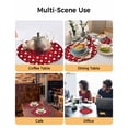 thumbnail image 2 of 13 Inch Round Placemats Set of 6, Christmas Tree Non Slip Heat Insulation PP Table Mats, Red Winter Xmas Snowflake Farmhouse Washable Place Mats for Kitchen Dining Party Table Decor, 2 of 7