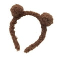 thumbnail image 4 of Adorable y dulce bola de peluche con orejas de oso, decoración divertida para el cabello para niñas y niños (marrón oscuro), 4 of 7