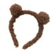 thumbnail image 3 of Adorable y dulce bola de peluche con orejas de oso, decoración divertida para el cabello para niña (marrón oscuro), 3 of 5