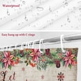 thumbnail image 6 of Christmas Truck Bathroom Shower Curtain Winter Snow Berries Flowers Retro Letters Texture Waterproof Washable Shower Curtains for Bathtub Bath Decor with Grommets and Hook 54 X 78 Inch, 6 of 8