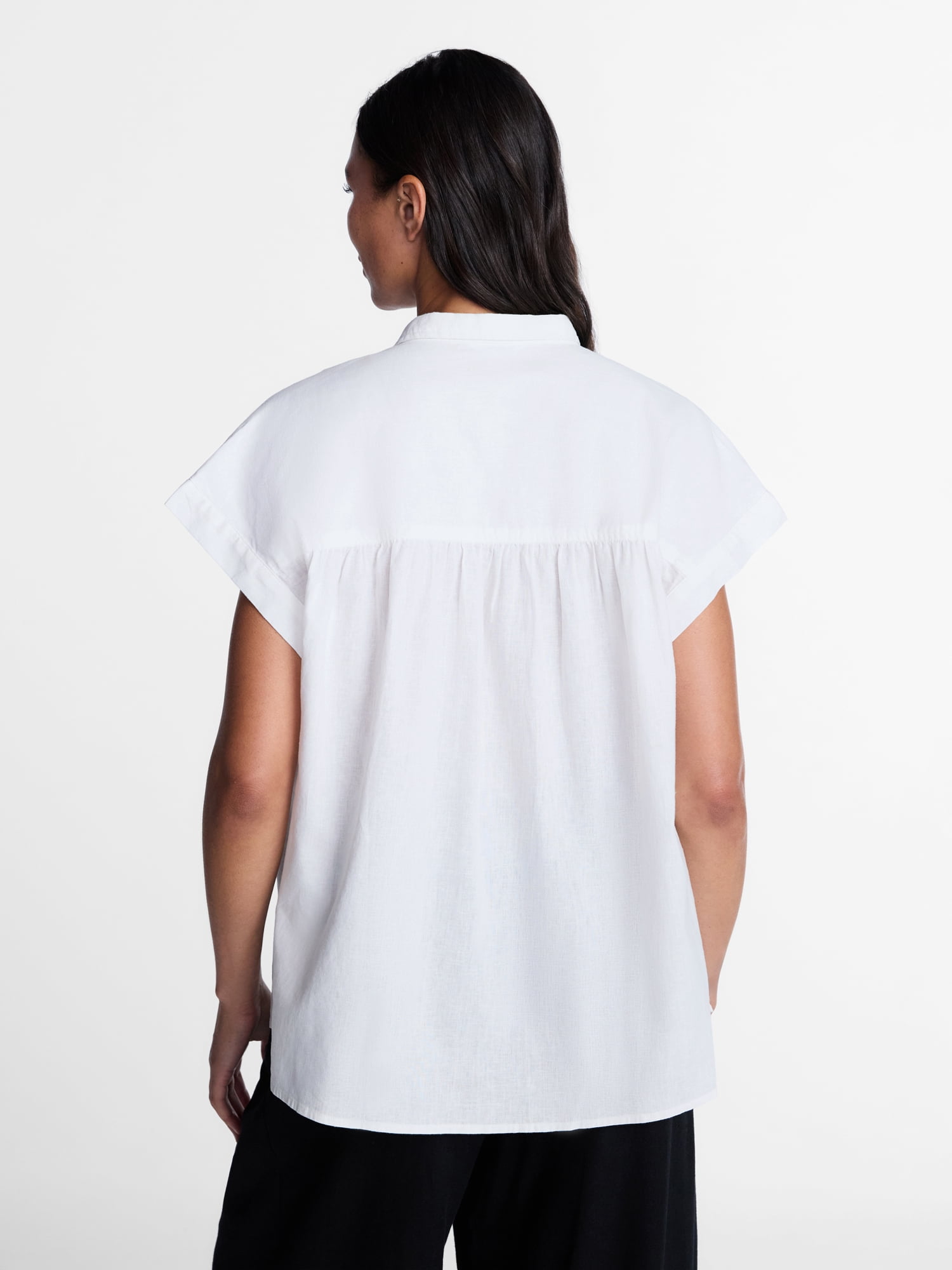 Time and Tru Women's Camp Shirt, Sizes XS-XXXL