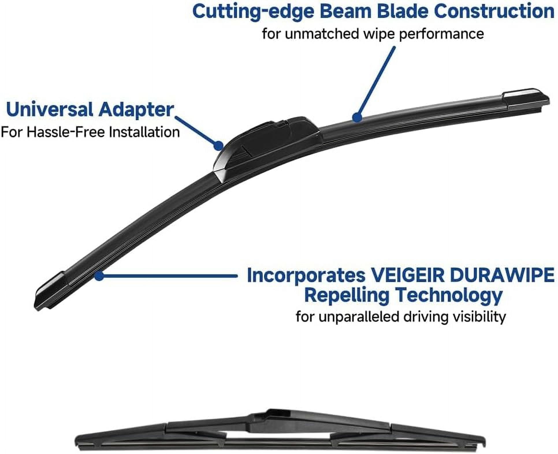 3 Pack Windshield Wiper Blades Compatible with 2005-2010 Jeep Grand Cherokee Original Factory Quality Front Rear Wipers Blade Set for My Car - 21" 21" 14"