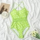 thumbnail image 1 of Augper Ladies Fashion Flower Print Tight Fitting Elastic Hollow Out Sexy Women's One-piece Swimsuit, 1 of 9