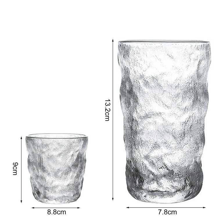 Dream Lifestyle Drinking Glasses, Frosted Transparent Glass Cups