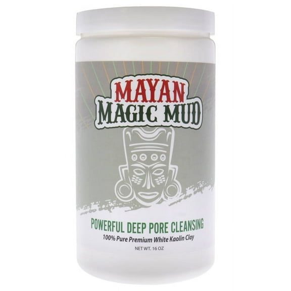 Powerful Deep Pore Cleansing White Kaolin Clay by Mayan Magic Mud for Unisex - 16 oz Cleanser