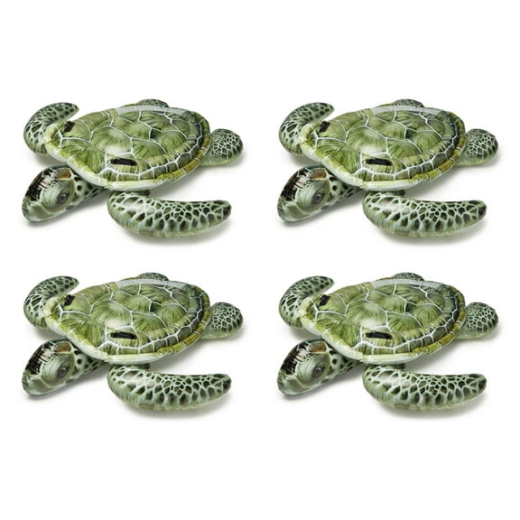 Intex Realistic Sea Turtle Inflatable Ride On Pool Float (4 Pack)