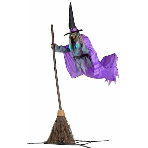 Halloween Animated Hovering Witch Animatronics Halloween Decorations Outdoor 2024 New