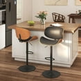 thumbnail image 2 of HOMCOM Bar Stools Set of 2 with Curved Back and Footrest, 2 of 10
