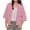 Pink, variant on hotojiny Jackets for Women Summer Lightweight 3/4 Sleeve Coats Trendy Button down Workout Tops Streetwear with Pockets