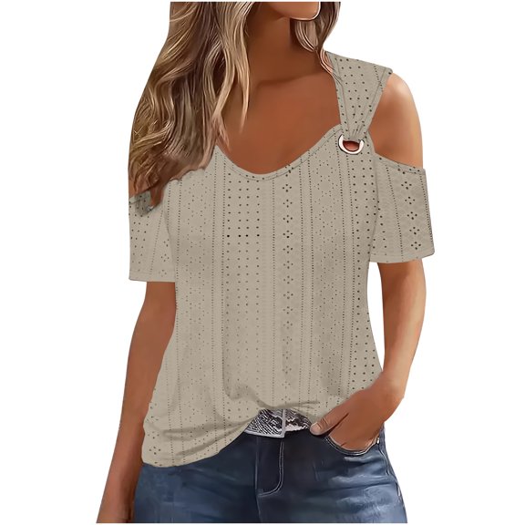 GERsome Tank Tops for Women Trendy Summer T Shirts V Neck Sleeveless Shirts Spring Clothes Casual Loose Blouses