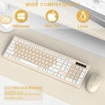 thumbnail image 4 of Combo de teclado y mouse inalámbricos RECCAZR 2.4 GHz Latte, 4 of 9