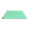 thumbnail image 2 of Ahgly Company Machine Washable Indoor Round Solid Turquoise Blue Modern Area Rugs, 3' Round, 2 of 4