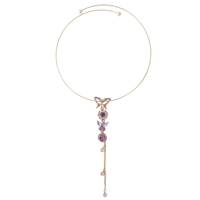 MasteelfCA 1Pc Retro Butterflies Necklace Decorative Collarbone Chain Adjustable Necklace