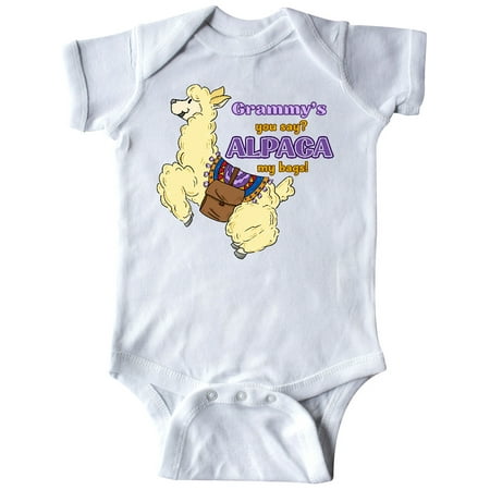 

Inktastic Cute Jumping Alpaca-Grammy s You Say ALPACA my bags! Gift Baby Boy or Baby Girl Bodysuit