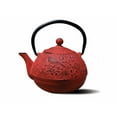 thumbnail image 1 of 24 oz Théière en Fonte Rouge Suzume, 1 of 1